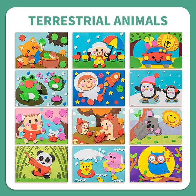 Children's 3d Three-dimensional EVA Paste Painting Kindergarten Boys And Girls Educational Toys DIY Material Package