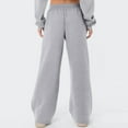 thumbnail image 5 of Oversized Sweatpants for Women Wide Leg Baggy Pants Low Waist Drawstring Lightweight Athletic Casual Pants 2026 Light Gray 2XL, 5 of 7