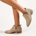 thumbnail image 7 of Kiplyki New Arrivals Women Round Toe Hollow Shoes Shallow Heels Slip-On Casual Single Shoes, 7 of 7