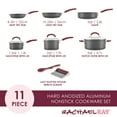 thumbnail image 3 of Rachael Ray Create Delicious 11 Piece Nonstick Pots and Pans Set, Burgundy Handles, 3 of 9