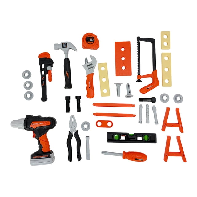 Juguete Maletín 37 Herramientas Kit de Construcción Taladro