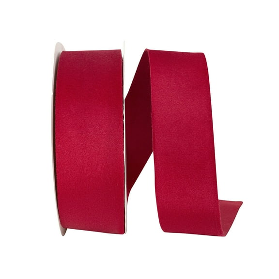 HOMEFORD Christmas Double Face Luxe Velvet Ribbon, 1-1/2-inch, 10-yard, Dark Red
