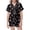 D125/Black, variant on Afdoent Girls Pajamas Set Halloween Ghost Print Sleepwear Short Sleeve Lapel Top And Shorts Comfy Pajamas Set Casual Loungewear Comfortable Kids Holiday Sleepwear 8-9 Years