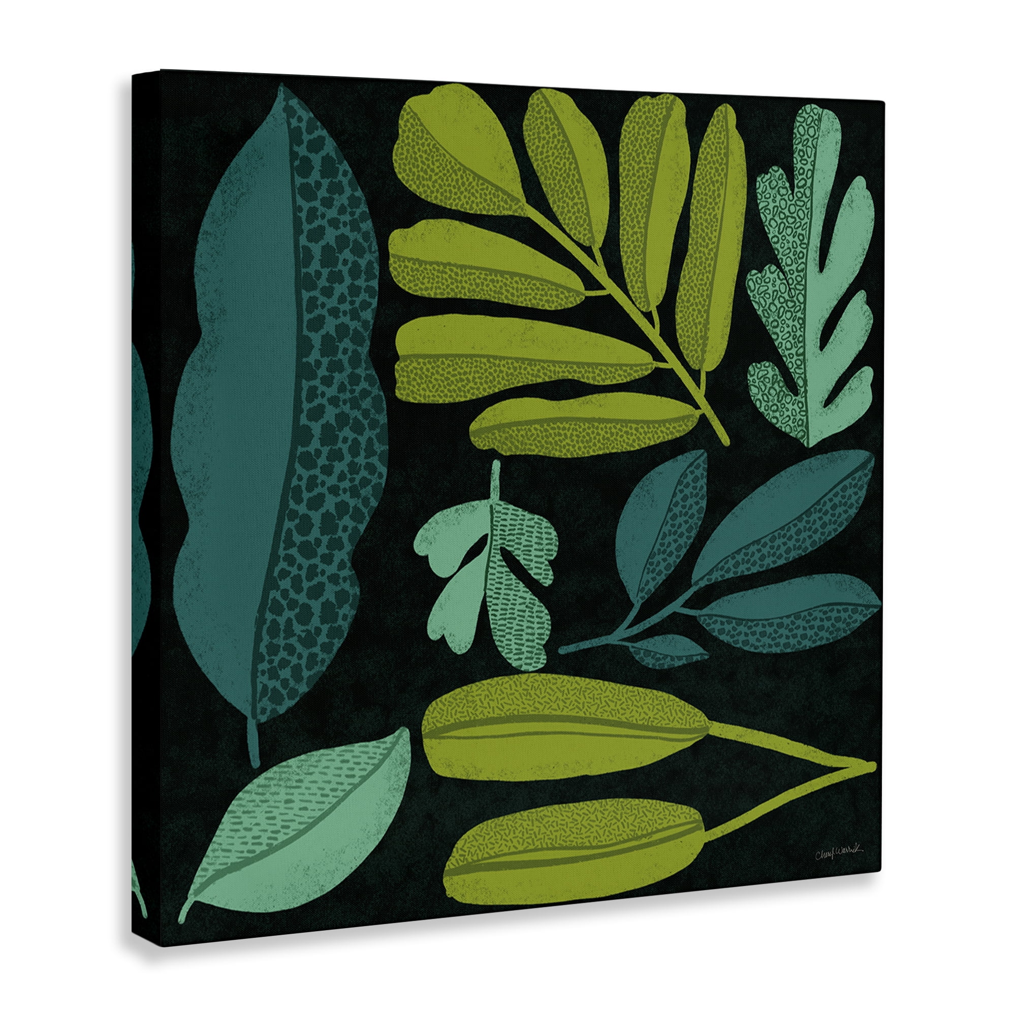 Stupell Industries Plant Toss Collage Plants & Flowers Painting Wrapped Canvas Art Print Wall Art, 17 x 17