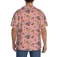 thumbnail image 3 of Kdxio Men's Hawaiian Shirt for Men Short Sleeve Shirt Retro 70s 60s Hippie Flower Summer Casual Holiday Beach Button Down T-Shirts, 3 of 5
