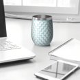 thumbnail image 3 of Modern 12oz Stainless Steel Insulated Wine Tumbler with Lid and Straw – Double Wall Vacuum Mug for Hot & Cold Drinks, 304 Steel Interior, Sweat-Free Design, 3 of 5