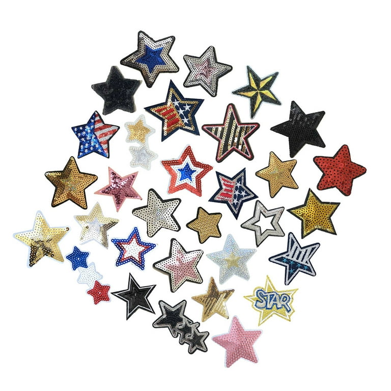  SEWACC 10pc Sequin Decorative Patch Sequin Embroidered Badge  DIY Sew on Patches Sewing Star Applique Colored Embroidery Patches for  Sequin Pentagram Patch Decor for Home Adhesive Repair : Arts, Crafts 