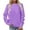 (Long Sleeve)Purple, variant on Womens Long-sleeved Shirt, Womens Plus Size Casual Tunic Tops, Solid Beige,XXL