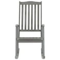 thumbnail image 2 of vidaXL Rocking Chair with Cushions Gray Solid Acacia Wood, 2 of 10