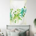 thumbnail image 3 of Abstract Tapestry, Floral Design with Water touch Inspired Modern Artistic Details Artwork, Wall Hanging for Bedroom Living Room Dorm Decor, 40W X 60L Inches, Yellow Green and Blue, by Ambesonne, 3 of 5
