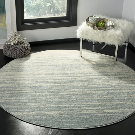 SAFAVIEH Adirondack Esmond Abstract Area Rug Slate/Cream 6 x 6 Round