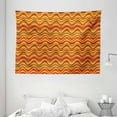 thumbnail image 1 of Geometric Tapestry, Desert Dune Pattern Abstract Design Warm Color Palette Funky Old School Art Style, Wall Hanging for Bedroom Living Room Dorm Decor, 80W X 60L Inches, Multicolor, by Ambesonne, 1 of 2