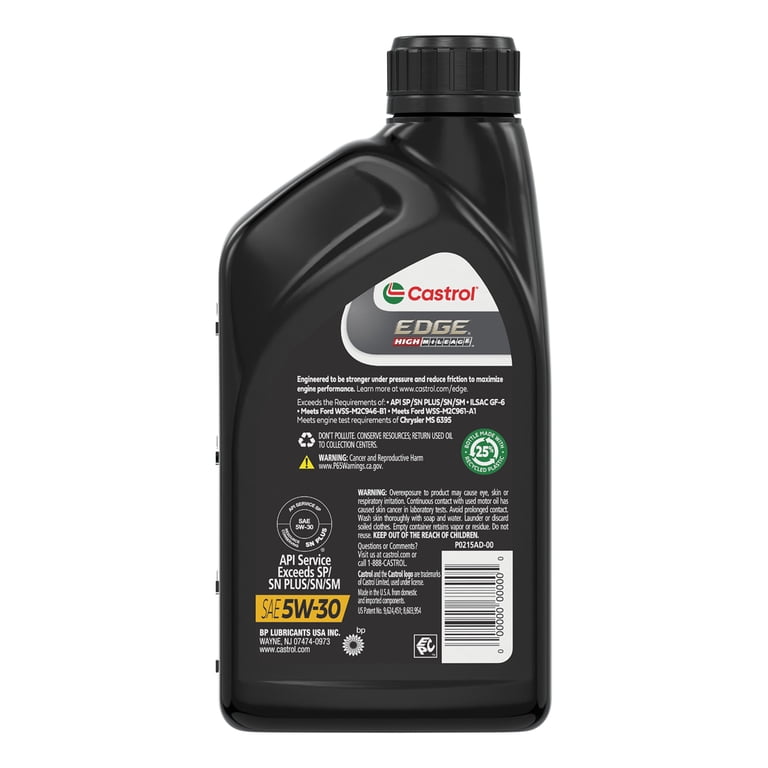 Castrol EDGE High Mileage 5W-30 Advanced Full Synthetic Motor Oil