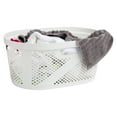 thumbnail image 4 of Mind Reader 40L Ventilated Laundry Baskets, Lightweight Clothes Hamper with Cutout Handles for Bathrooms and Closets, Plastic, Set of 2, White, 4 of 9