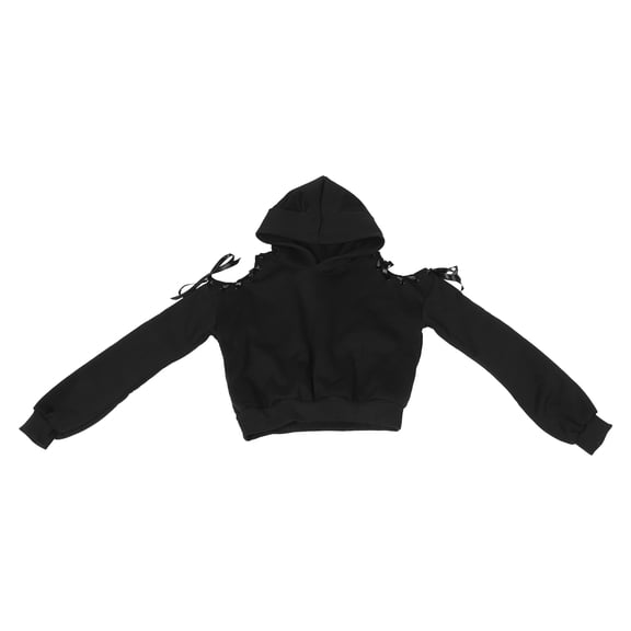 HEANUJJ Long Sleeve Pullover Cat Hoodie For Teens Girls 1Set Black Polyester