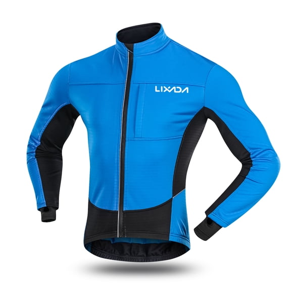 Chaqueta ciclismo Chaqueta de ciclismo a prueba de viento para hombre Lixada Winter Thermal Polar Fl Lixada Chaqueta ciclismo