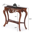 thumbnail image 6 of Tribesigns Vintage Carved Console Table , 38 inch Decorative Sofa Entryway Tables with Hollow Floral Apron and Cabriole Legs for Living Room, Hallway, 6 of 10