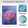 thumbnail image 3 of Diamond Art Kit for Adults, Pink Rose Close-Up Soft Petals Diamond Painting for Adults Beginners, 5D DIY Diamond Art Painting Kits, Colorful Diamond Painting Craft for Home Decor 12x16, 3 of 7