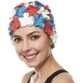 thumbnail image 5 of Bonnet de Bain à Pétale Floral pour Femmes – Style Rétro Vintage Bonnet de Bain pour Cheveux Longs et Courts, 5 of 5