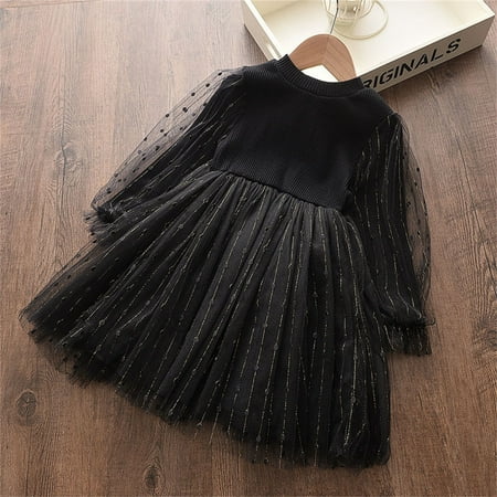 

dmqupv Toddler Dress Up Clothes For Girls Toddler Tulle Dress Unicorn Outfit Birthday Princess Party Girls Summer Causal Tutu Skirts Black 4-5 Years