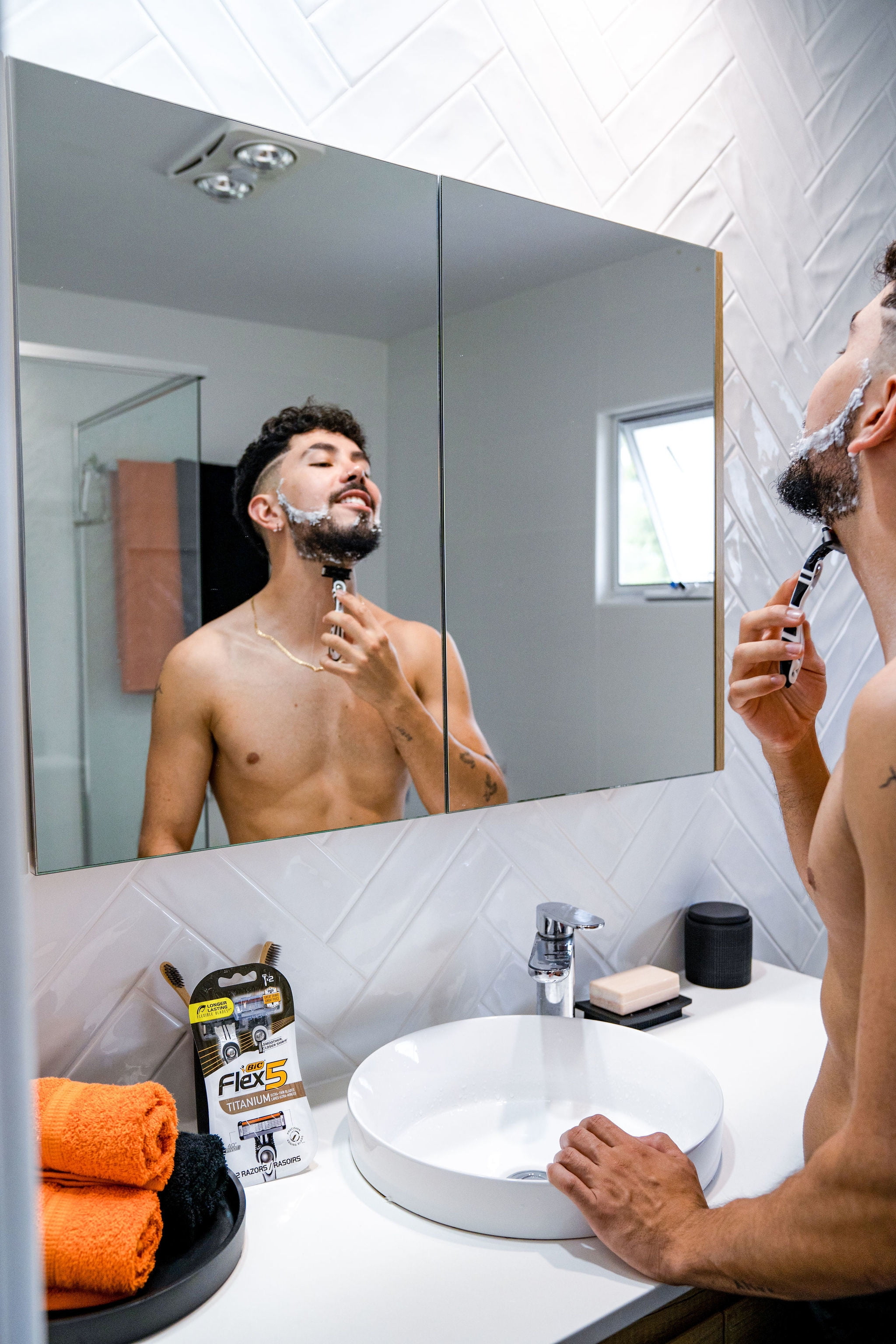 BIC Flex 5 Disposable Men's Razors, 5-Blade Razors, 6-Count