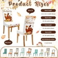 thumbnail image 2 of 6 Pcs Thanksgiving Maple Chair Covers Fall Vintage Dining Chair Slipcovers Thanksgiving Seat Covers Autumn Pumpkin Turkey Stretch Removable Washable Dining Protector for Party Kitchen Farmhouse, 2 of 7