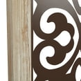 thumbnail image 5 of DecMode Brown Metal Carved Design Abstract Wall Decor with Arched Frame, 5 of 13
