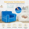 thumbnail image 4 of Costway Kids Sofa Toddler Foam Filled Armchair w/ Velvet Fabric Baby Perfect Gift Blue, 4 of 10