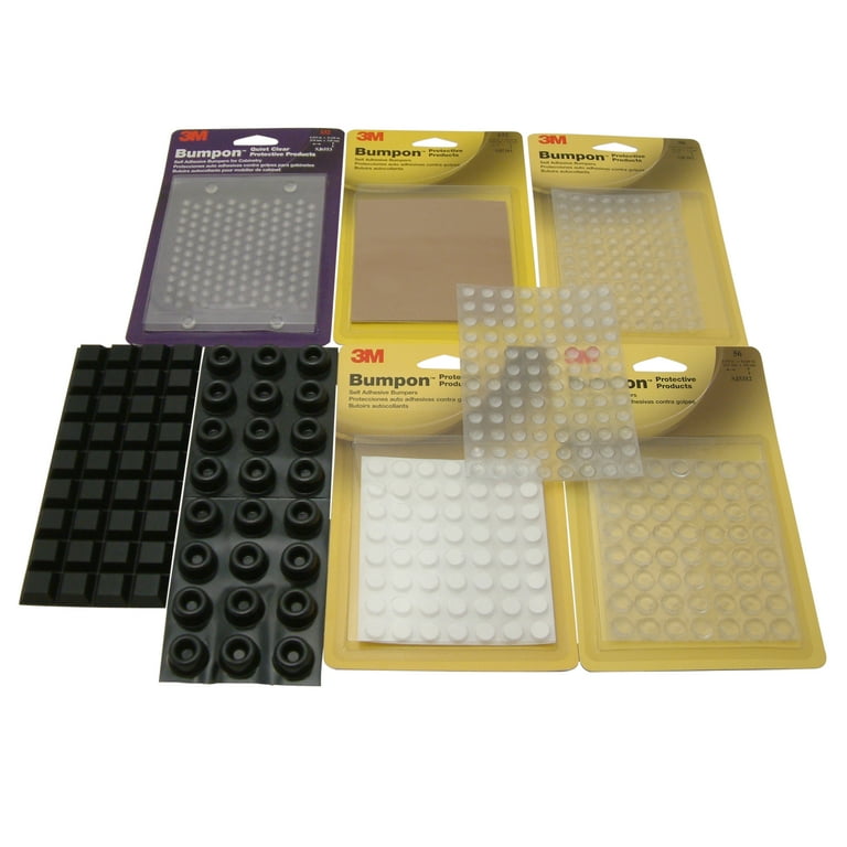 3M Bumpon Rubber Bumper/Spacer Pad - Square, 0.81 in Width x