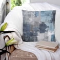 thumbnail image 3 of Blue Grey 24x24 Pillow Covers Set of 2, Abstract Art Oil Painting Modern Geometric Throw Pillow Covers Decorative Couch Cushion Case, Microfiber Square Pillowcases for Bedroom Car Living Room, 3 of 7