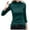 Green, variant on Honeeladyy Womens Mock Turtleneck Long Sleeve Shirts Fleece Thermal Underwear Solid Color Slim Fit Pullover Christmas Gifts for Daughter Gray M