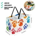 thumbnail image 2 of Dog Paw Print Large Capacity Reusable Foldable Oxford Cloth Storage Bin Cube Organizer with Grocery and Picnic Baskets, 2 of 7