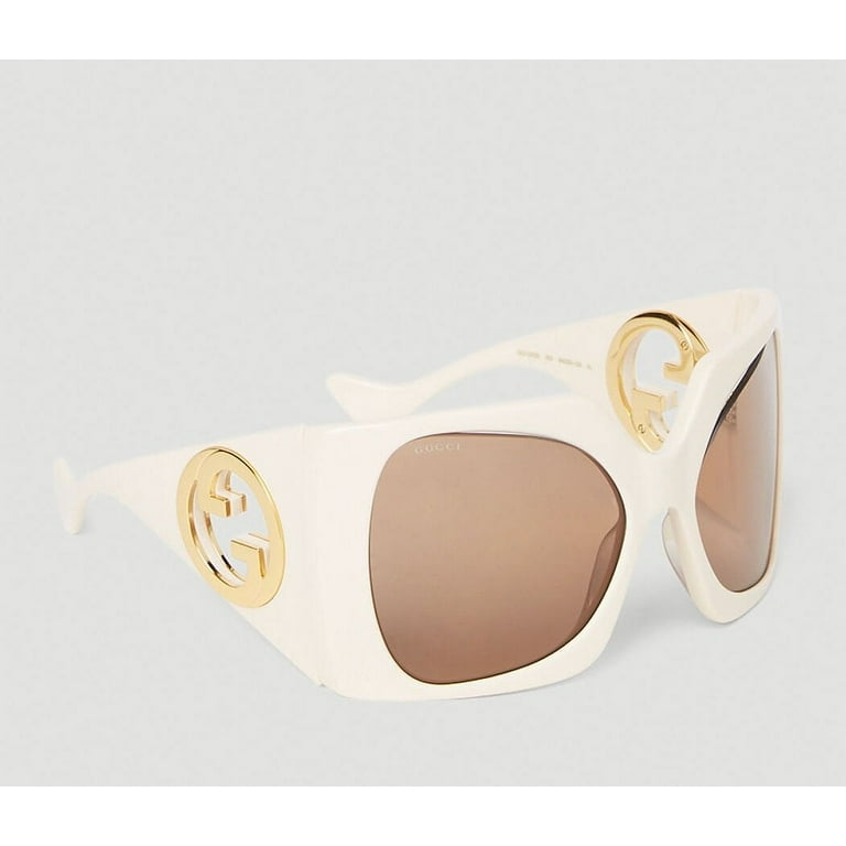 サングラス GUCCI Woman Sunglasses Ivory GG1255S 002 Gucci Women's Eyewear - GG1255S Wrap Around Sunglasses