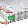 thumbnail image 4 of Gogreen 100% Cotton Christmas Sheet Set King Size, Christmas Plaid, 3PC Set, Breathable Bed Sheet for Hot Sleeper and Night Sweats, Deep Pocket Up to 16 Inches, 4 of 8