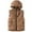Coffee, variant on REDARER Kids Hooded Puffer Vest, Warm Insulated Sleeveless Jacket for Boys and Girls, Padded Outdoor Wear for Cold Weather,Size:5-6 Years