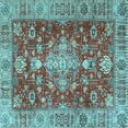 thumbnail image 1 of Ahgly Company Indoor Square Persian Light Blue Traditional Area Rugs, 8' Square, 1 of 4