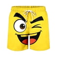 thumbnail image 4 of Men Cartoon Face Athletic Shorts - Eye Catching Stereoscopic Print Pants With Fun Expressions, Quirky Personality Style Mens Athletic Shorts For Gym Home & Gathering Time, 4 of 4