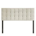 thumbnail image 3 of Home Design Ida Twin Upholstered Transitional Adjustable Headboard With Button Tufted For Adult, Grey, 3 of 7