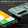 thumbnail image 4 of Decase For Samsung Galaxy A14 6.6 inch Case with Slide Camera Lens Protector Shockproof Magnetic Heavy Duty Case Cover,Green, 4 of 7