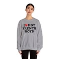 thumbnail image 4 of French France Wife Girlfriend Husband Sweatshirt Gifts Crew Neck Shirt Long, 4 of 5