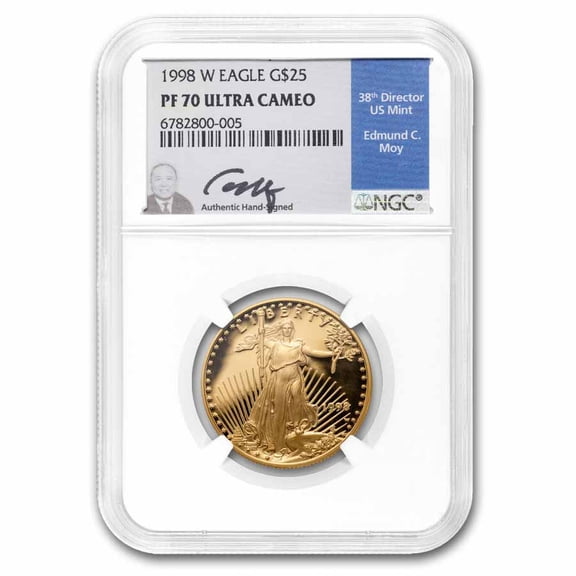 1998-W 1/2 oz Proof American Gold Eagle PF-70 NGC