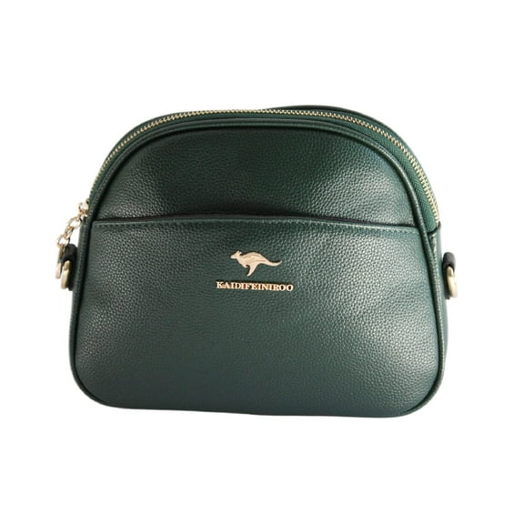 Small Green Faux Leather Crossbody Handbag for Women - Stylish Lightweight Crossbody Messenger Bag - Vegan Leather Durable Shoulder Purse for Fashionable Ladies