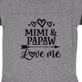 thumbnail image 3 of Inktastic Mimi and Papaw Love Me Boys or Girls Baby Bodysuit, 3 of 4