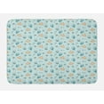 thumbnail image 1 of Baby Bath Mat, Infant Head with Balloons Pacifiers and Milk Bottles Newborn Inspired, Non-Slip Plush Mat Bathroom Kitchen Laundry Room Decor, 29.5 X 17.5 Inches, Baby Blue Turquoise Tan, Ambesonne, 1 of 2