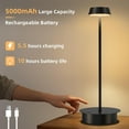 2 Pack Cordless Table Lamp Rechargeable 5000mAh Battery Operated LED