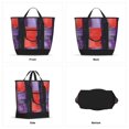 thumbnail image 3 of Large Capacity Insulated Tote Bag16.1×13.4×7.5in Thermal Insulation And Easy To Clean Strong Bearing Capacity Can Be Reused Palevioletred Checked Hand-Drawn Sketch_4, 3 of 8