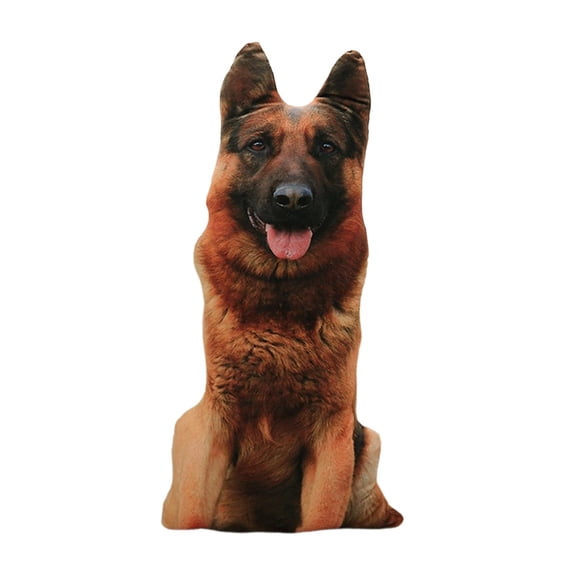 Cojín de perro 3D, almohada de felpa para abrazar, simulación de regalo de cumpleaños, cojín creativo de 20cm con forma de Animal, juguete de peluche Marrón Macarena Abrazo almohada