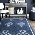thumbnail image 5 of nuLOOM Mackie Moroccan Tasseled Shag Area Rug, 2' 6" x 6', Runner, Mackie Blue, 5 of 5