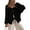 Black, variant on Women's Tie Front Bow Cardigan Sweaters Chunky Knit Long Puff Sleeve Trendy Fall Winter Jacket Coats