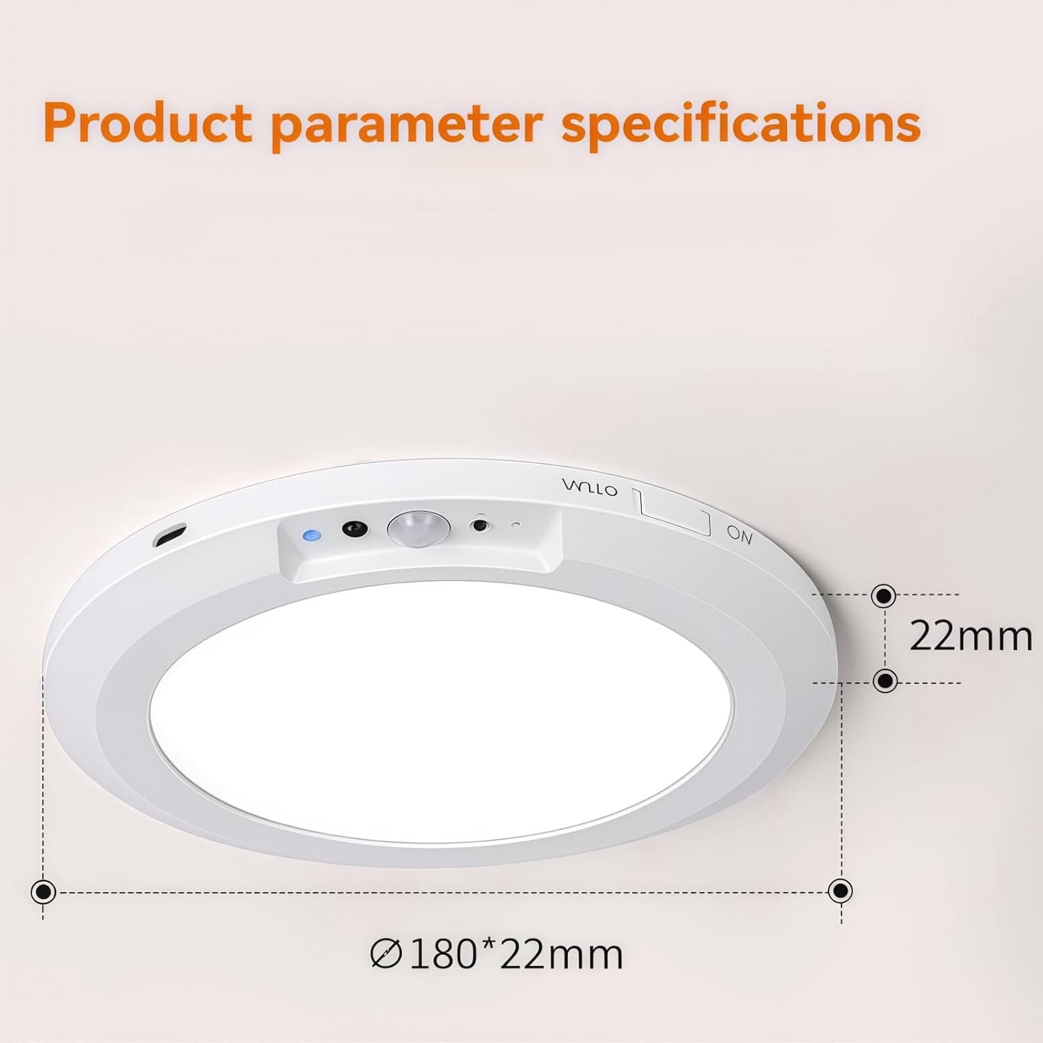 Rechargeable Motion Sensor Ceiling Light with Remote - Magnetic Wireless Ceiling Light Battery Power,3 Colors Magnetic Wireless Pot Lights Ceiling for Closet Shower Pantry Shed Hallway (2PCS)